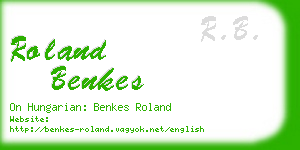 roland benkes business card